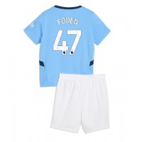 Manchester City Phil Foden #47 Replica Home Minikit 2024-25 Short Sleeve (+ pants)